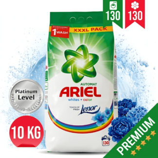 ARIEL + LENOR PLATINUM pralni prašek + mehčalec 10KG (130 pranj) <div style="color:red"><b>NAJMOČNEŠI NA TRGU!</b></div>