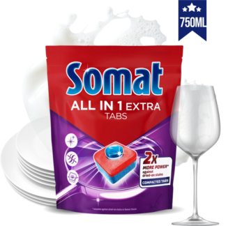 SOMAT tablete za pomivanje posode ALL in 1 LEMON & LIME 60 kapsul (60 pranj)