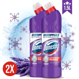DOMESTOS LAVENDER dezinfekcijsko čistilo v gelu za kopalnico KOMPLET 2x 750 ml
