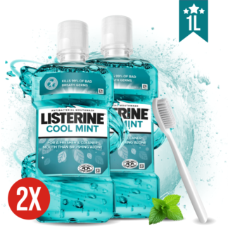 LISTERINE ustna voda COOL MINT KOMPLET 2x 500 ml
