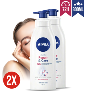 NIVEA lasjon za telo REPAIR & CARE KOMPLET 2x 400 ml